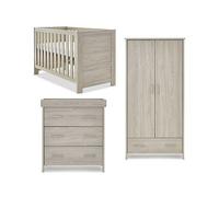 OBaby Nika 3 Piece Room Set Grey Wash, Grey