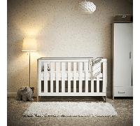 Obaby Nika Cot Bed- Grey Wash and White