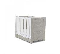 Obaby Nika Cot Bed & Under Drawer - Grey Wash & White