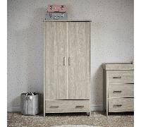 Obaby Nika Double Wardrobe- Grey Wash