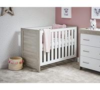 Obaby Nika Mini Cot Bed - Grey Wash & White, Grey