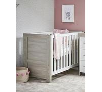 Obaby Nika Mini Cot Bed - Grey Wash & White, Grey