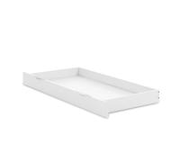 Obaby Nika Under Drawer 120 x 60cm - White Wash Cot Bed Storage Drawer with Castors