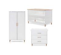 Obaby Orla 3 Piece Room Set - White With Natural, White