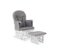 Obaby Reclining Glider Chair and Stool Grey, Grey