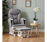 Obaby Reclining Glider Chair and Stool Grey, Grey