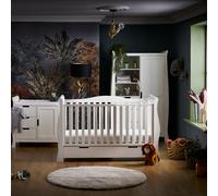 Obaby Stamford Luxe Sleigh 3 Piece Nursery Set - White