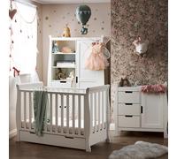 Obaby Stamford Mini Sleigh 3 Piece Room Set - White