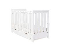 Obaby Stamford Mini Sleigh Cot Bed - White, White