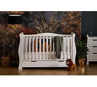 Obaby Stamford Sleigh Luxe Cot Bed - White