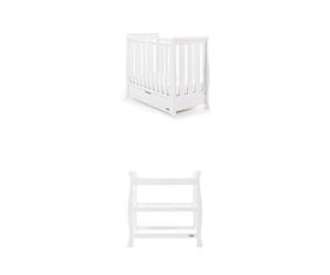 Obaby Stamford Sleigh Space Saver 2 Piece Room Set - White
