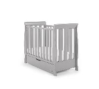 Obaby Stamford Space-Saver Sleigh Cot - Warm Grey