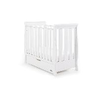 Obaby Stamford Space Saver Sleigh Cot - White, White