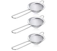 Obahdirry 3-Piece Stainless Steel Tea Strainer Cone Food Strainer Strainer Tool, 3.3 Inches (Silver)