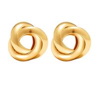 Obahdirry Minimalist Gold Silver Color Love Knot Earrings For Women Classic Stud Earrings Tie The Knot Wedding Jewelry Gbr 05-04