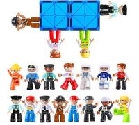 obakaer Large Magnetic People Figures for Kids-15pcs,3”Magnet Toys People