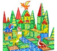 obakaer Magnetic Tiles Dinosaur Toys Magnet Tiles for Kids Ages 3-5 4-8 5-7