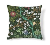Obal William Morris Green Cushion Covers Original Design Velvet Pillow Case Square Decorative Throw Pillow Cover cm x 45cm X 45cm
