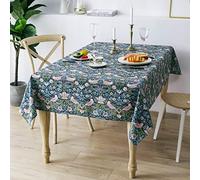 Obal William Morris Tablecloth Original Design Tablecloth Water Resistant Rectangular Table cloth Kitchen Dinning Decoration Table Cover Washable, 260cm x 152cm (Strawberry Thief)