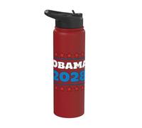 Obama 2028 3rd Term Presidential Election Vote Blue Stainless Steel Insulated Water Bottle