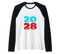 Obama 2028 Presidential Election Democrat POTUS 3rd Term Raglan Baseball Tee