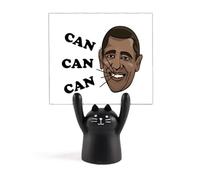 Obama Agrees Election Result Can Memo Holder Cartoon Black Cat Stand Decoration
