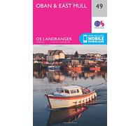 Landranger 49 Oban & East Mull Map With Digital Version - Pink, Pink One Size