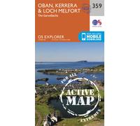 Explorer Active 359 Oban, Kerrera & Loch Melfort Map With Digital Version, Orange One Size