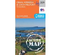 Explorer Active 359 Oban, Kerrera & Loch Melfort Map With Digital Version, Orange One Size