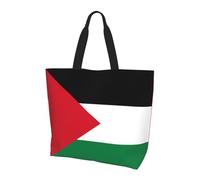 OBAOYY flag of the state of Palestine Tote Bags Reusable Women Shoulder Travel Beach Bag Shopping Work Daily - Stylish Shoulder Bag, Black, One Size, blackone, One size
