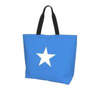 OBAOYY Somali Flag Tote Bags Reusable Women Shoulder Travel Beach Bag Shopping Work Daily - Stylish Shoulder Bag, Black, One Size