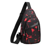 OBASDFD 2026 Korean Version Fashion Camouflage Cloth Bag - Women's Shoulder & Men's Chest Messenger Leisure(Red)