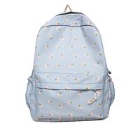 OBASDFD Casual Purses For Women, Retro Large Capacity Solid Soft, Fashion Leather Outdoor Backpack(Blue)