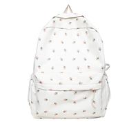 OBASDFD Casual Purses For Women, Retro Large Capacity Solid Soft, Fashion Leather Outdoor Backpack(White)