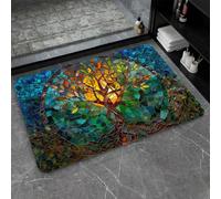 OBASDFD Diatomaceous Earth Bath Mat Non-Slip Super Absorbent Fast Drying Eco-Friendly Easy To Clean For Bathroom Kitchen Door(#26,17x27.5In(43 * 70cm))