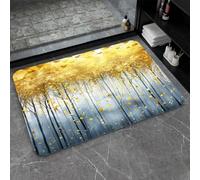 OBASDFD Diatomaceous Earth Bath Mat With Night Forest Design, Non-Slip Super Absorbent Fast-Drying Rug For Bathroom & Kitchen(#40,17x27.5Inch (43 * 70cm))