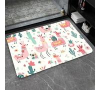 OBASDFD Diatomaceous Earth Bath Mat With Night Forest Design, Non-Slip Super Absorbent Fast-Drying Rug For Bathroom & Kitchen(#6,17x27.5Inch (43 * 70cm))