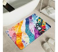 OBASDFD Diatomaceous Earth Bath Mat With Red & Gold Phoenix Design, Non-Slip Super Absorbent Fast Drying Rug For Bathroom & Kitchen(#11,16x24Inch (40 * 60cm))