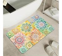 OBASDFD Diatomaceous Earth Bath Mat With Red & Gold Phoenix Design, Non-Slip Super Absorbent Fast Drying Rug For Bathroom & Kitchen(#20,16x24Inch (40 * 60cm))