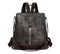 OBASDFD Fashion Cloth Canvas Backpack For Women - Comfortable Leather, Student Stylish Daypack Purse Shoulder Bag(Black)