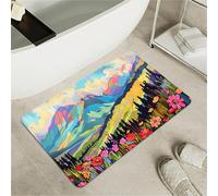 OBASDFD Highland Cattle Diatomaceous Earth Bath Mat, Non-Slip Absorbent Fast Drying Rug For Bathroom & Kitchen(#33,17x27.5Inch (43 * 70cm))