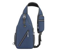 OBASDFD New Simple Men's Splash Proof Chest Bag - Sports Leisure, Fashion & Student Messenger Shoulder Design(Blue)
