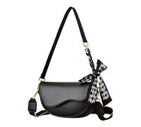 OBASDFD Small Crossbody Handbags For Women Multipurpose Soft Shoulder Lightweight Retro Tote Bag(Black)