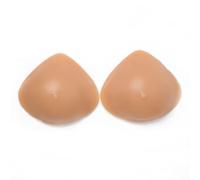 OBASDFD Triangle Shape Silicone Breast Forms, Natural Feel Bra Enhancer Inserts For Transgender, Mastectomy, Crossdresser(Brown,300g/pair)