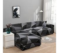 OBASDFD Universal L-Shaped Sectional Sofa Cover, Protective Slipcover, Anti-Slip Pet Friendly Stretch Couch Protector For Living Room(23,1 Seater(90-140cm))