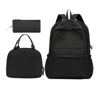 OBASDFD Women's Casual Fashion Backpack - Soft Rucksack, Ladies Shoulder Bag, Medium Mini Vegan Leather(Black)