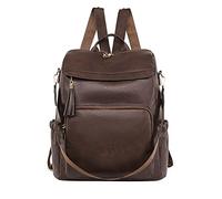 OBASDFD Women's Fashion Backpack - Comfortable Leather, Student & Travel Bag For Men & Women(Coffee)