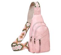 OBASDFD Women's Fashion New Pattern Shoulder Bag, Simple Retro Casual Layered Practical Chest & Men's Purses(Pink)