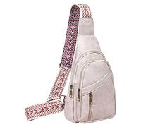 OBASDFD Women's Fashion New Pattern Shoulder Bag, Simple Retro Casual Layered Practical Chest & Men's Purses(Grey)