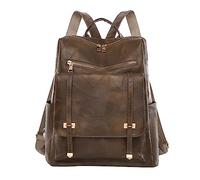 OBASDFD Women's Leather Backpack Purse Lightweight Small Casual Daily Travel Necessities(Khaki)